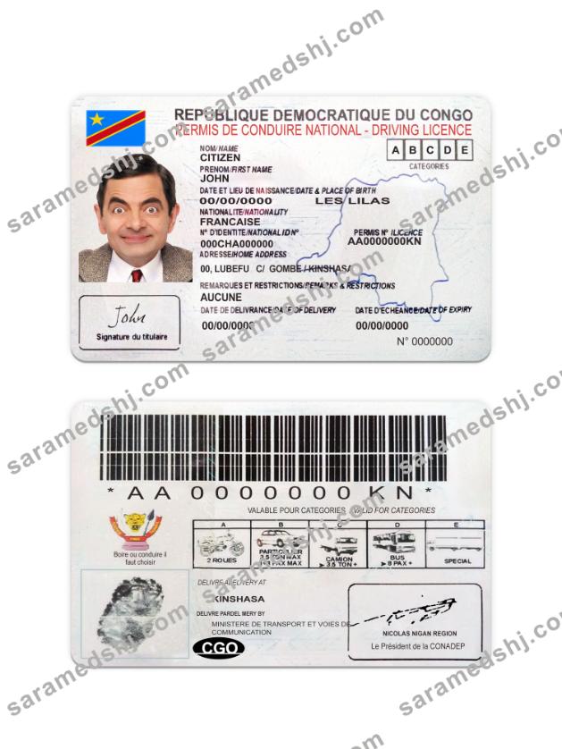 Congo national driving license